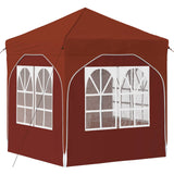 Pop-up Party Tent 192 x 192 x 245 cm Terracotta 42019842