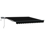 Retractable Awning Manual Black 350 x 250 cm Fabric 3330326
