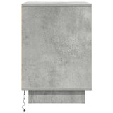 ZNTS Bedside Cabinet with LED Lights Concrete Grey 38x34x50 cm 861289