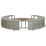 Hot Tub Surround Grey Poly Rattan 46459