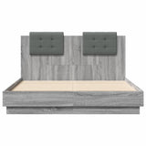 Bed Frame without Mattress Grey Sonoma 120x190 cm Small Double 3209966