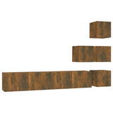 Wall-mounted TV Cabinet Smoked Oak Engineered Wood 3114579