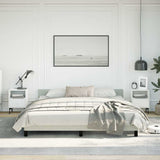 Bed Frame without Mattress Light Grey California King Velvet 347612