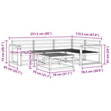 Outdoor Sofa Set 5 pcs White 79 x 79 x 37 cm Solid Acacia Wood 3386413