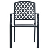 Stackable Garden Chair Set 3 pcs Anthracite Powder-coated Steel 3283768