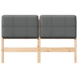 Upholstered Headboard Brown and Light Grey 140 cm 880123