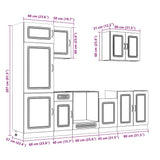7 Piece Kitchen Cabinet Set Kalmar Sonoma Oak Engineered Wood 3314764
