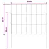 Garden Fence with Stakes 48 pcs 35 x 30 cm Mesh Silver 42042954