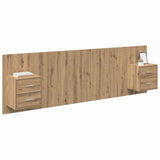 Headboard with Cabinet 3 pcs Artisan Oak Engineered Wood 3416032