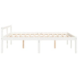 Senior Bed without Mattress White 150x200cm King Size 810620
