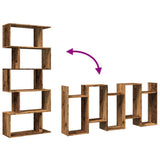 Room Divider Bookcase 5-Tier Old Wood 70x24x161 cm Engineered Wood 858100