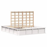 Bed Frame White 150 x 200 cm Solid Pine Wood 3385713