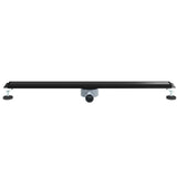 Shower Drain 2-in-1 with 360&deg Siphon Black 100 cm 42015972