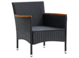 Garden Dining Chair Set of 4 Black 318502