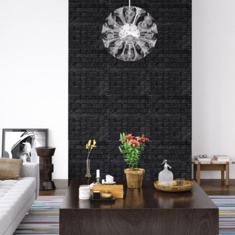 3D Wallpaper Bricks Self-adhesive 20 pcs Black 150725