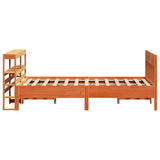 Bed Frame without Mattress Wax Brown 120x200 cm Solid Wood Pine 3306269