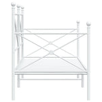 Day Bed without Mattress White 75x190 cm Steel 4104679