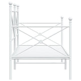 Day Bed without Mattress White 75x190 cm Steel 4104679
