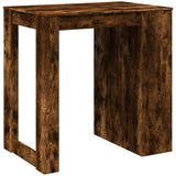 Bar Table Smoked Oak102x70x103.5 cm Engineered Wood 3309325