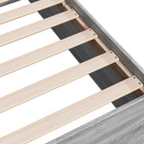 Bed Frame without Mattress Grey Sonoma 75x190 cm Small Single Engineered Wood 841991