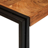 Nesting Table 3 pcs Brown and Black Solid Acacia Wood and Metal 4104731