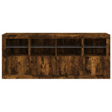 Sideboard with LED Lights Smoked Oak 163x37x67 cm 3209076