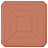 Square Flower Tray 24 pcs Brick Red 32 x 32 x 2.5 cm Plastic 42020371
