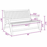Relax Bench Brown Solid Acacia Wood 367818