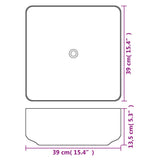 Basin Square Ceramic White 39x39x13.5 cm 142338