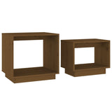 Nesting Coffee Tables 2 pcs Honey Brown Solid Wood Pine 813528