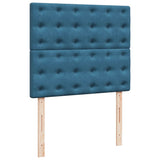 Box Spring Bed with Mattress Blue 120x190 cm Small Double Velvet 3290874
