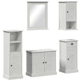 Bathroom Furniture Set VIGO 5 pcs Antique White Solid Pine Wood 3328548