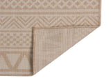 Outdoor Flatweave Rug 120x170 cm Brown Stripes 340865