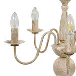 Chandelier Antique White 5 x E14 Bulbs 281614