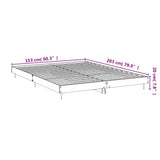 Bed Frame without Mattress High Gloss White 150x200 cm King Size 832239