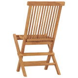 ZNTS Folding Garden Chairs 4 pcs Solid Teak Wood 315442