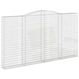 Arched Gabion Baskets 6 pcs 400x30x220/240 cm Galvanised Iron 3146948