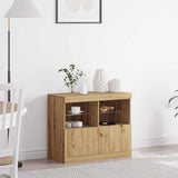 LED Sideboard Brown 81 x 37 x 66.5 cm Engineered Wood 863031