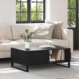 Coffee Table Black Oak 90 x 60 x 35 cm Engineered Wood 882591