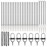 Fence Post Other 26 pcs Grey 3.2 x 3.2 x 170 cm Steel 3350195