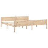 Bed Frame Natural Pine Solid pinewood, plywood slats Double 322102