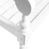 Batavia Bench 123 cm Solid Mahogany Wood White 337077