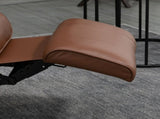 Faux Leather Armchair, with 145&deg Reclining Back and Footrest - Brown T3398P342242