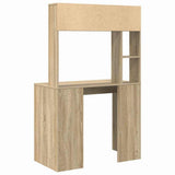 Desk with Shelf Sonoma Oak 91 x 50 x 149 cm Engineered Wood 869260