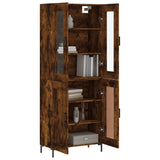 Highboard Smoked Oak 69.5x34x180 cm Engineered Wood 3198342