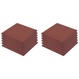 Fall Protection Tiles 12 pcs Rubber 50x50x3 cm Red 276270