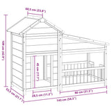 Dog Kennel Mocha 143x60.5x109 cm Solid Wood Pine 172263