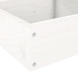 Garden Planter 4-Tier 106x104.5x36 cm White Solid Wood Pine 825325