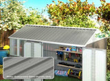 Set of 12 Corrugated Steel Roof Sheet Panels - Light Grey T3398P377582