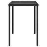5 Piece Garden Dining Set with Cushions Black Poly Rattan 365081